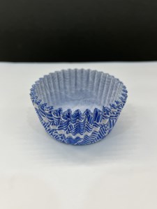 کپسول کاغذی مافین 25 عددی آبی طرح برگ