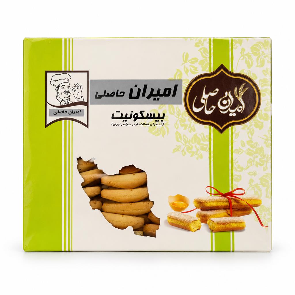 بیسکوییت لیدی فینگر(تیرامیسو) امیران 1.5 کیلویی کوچک